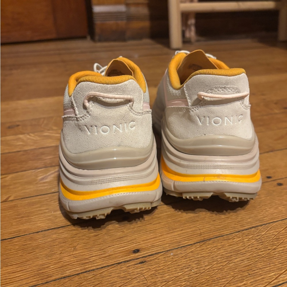 Vionic Leather Water Resistant Lace Up Trainers - Walk Max Sierra - Picture 3 of 4